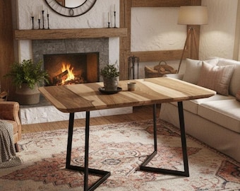 Extendable Walnut Dining Table: Handmade for Contemporary Family Living