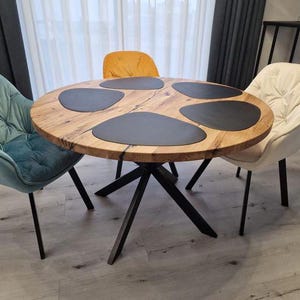Dining table, table for a small apartment,Extendable dining table, custom table, round oak table, solid wood table, walnut table