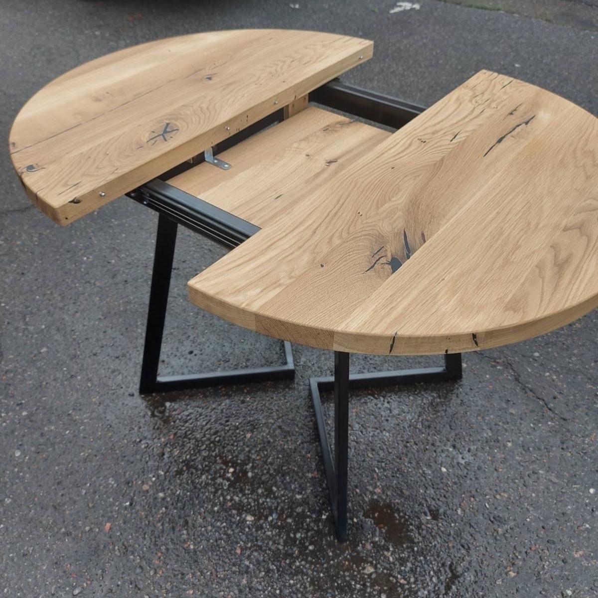 Extendable Solid Oak Dining Table: Transformation Table Modern Home ...