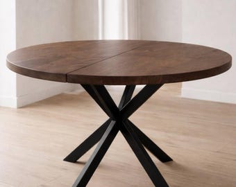 Drop Leaf Dining Table: Small Apartment Folding Table, Steel Furniture