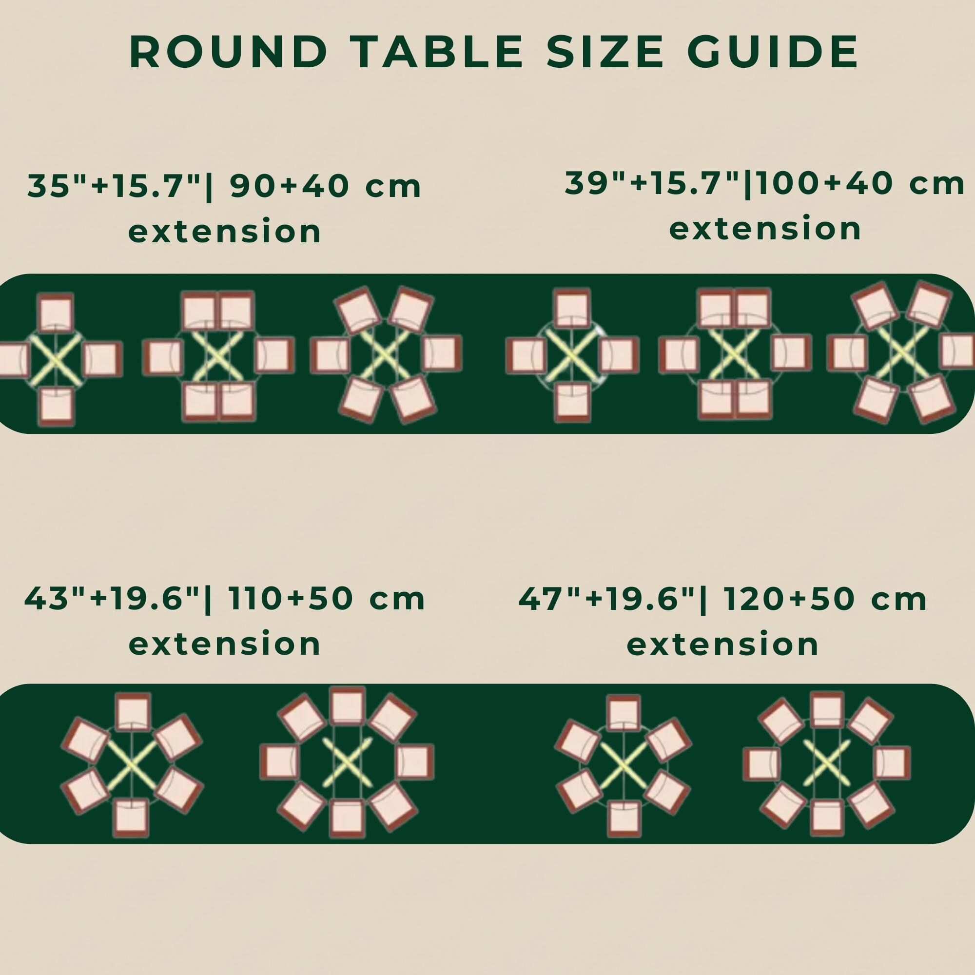 Modern Walnut Extendable Dining Table: Handmade Round Table With Leaves ...