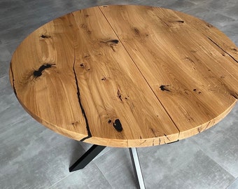 Tavolo da pranzo allungabile, tavolo da pranzo in legno massello, tavolo di trasformazione, tavolo da pranzo in legno, tavolo in rovere, tavolo da pranzo