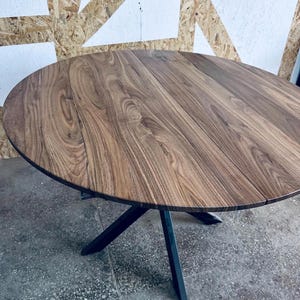 Extendable walnut dining table, black walnut, plain edge