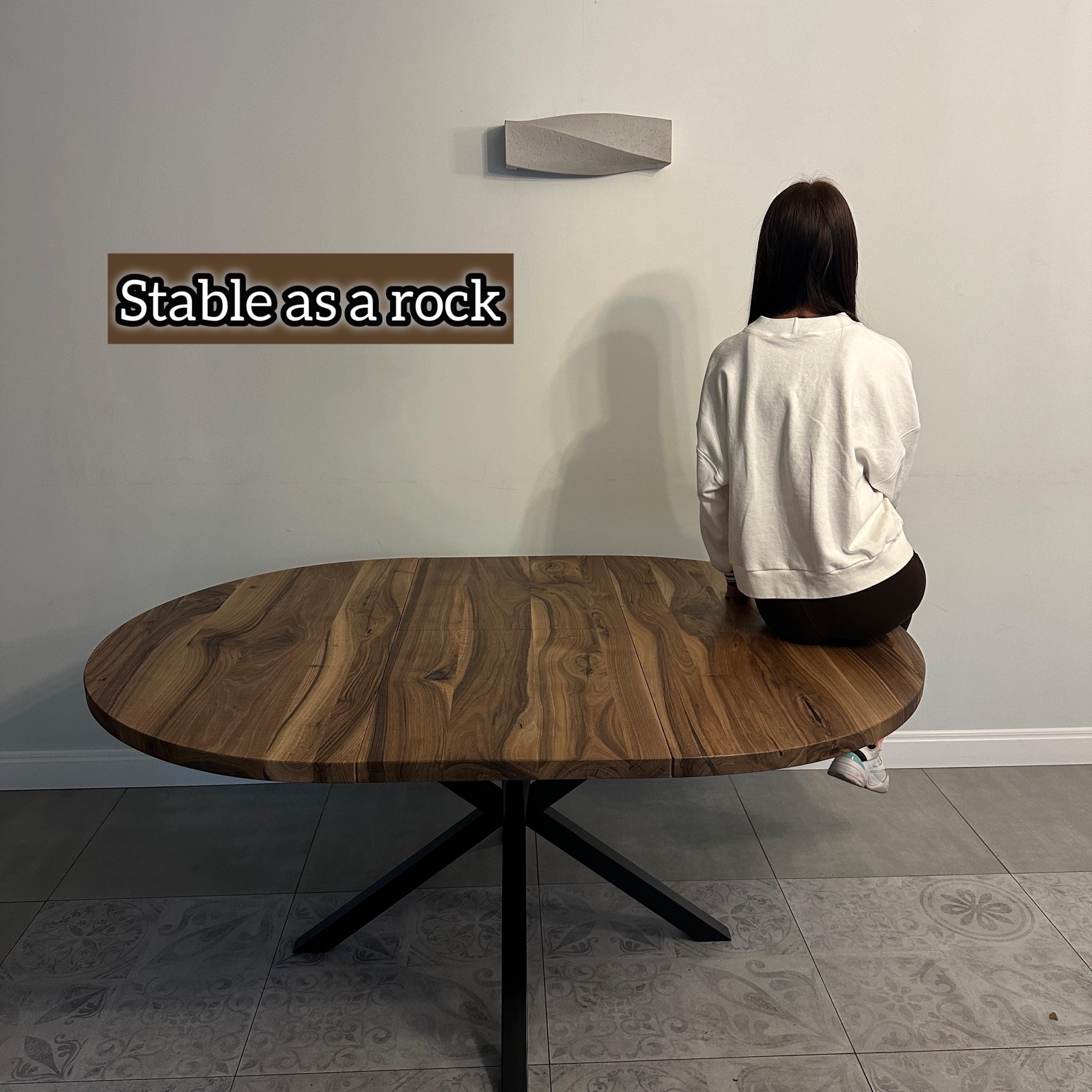 Extendable Dining Table in Solid Walnut Wood With Leaves- 4-10 Seats - Etsy