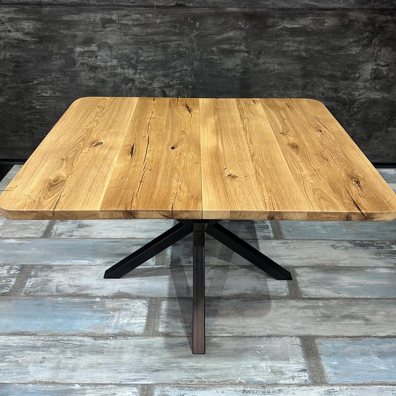 Extendable Dining Table in Solid European Oak Wood With Leaves - Seats ...