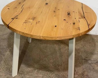 Round Expandable Dining Table Wood & Metal: Modern Home Gift