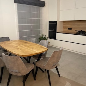 Extendable dining table, Space saving table, dining extendable table, modern table, solid wood table