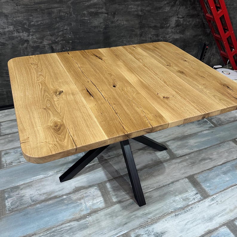 Extendable Dining Table in Solid European Oak Wood With Leaves - Seats ...
