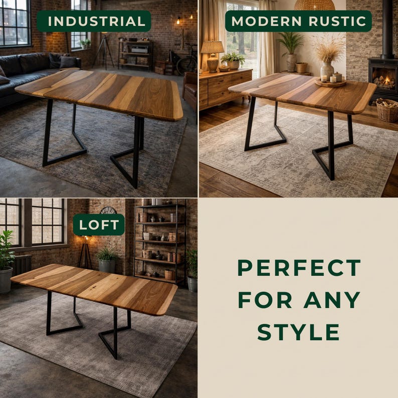 Handgemachte Massive Nussbaum ausziehbare Tisch : Moderner Esstisch für Familientreffen Bild 9