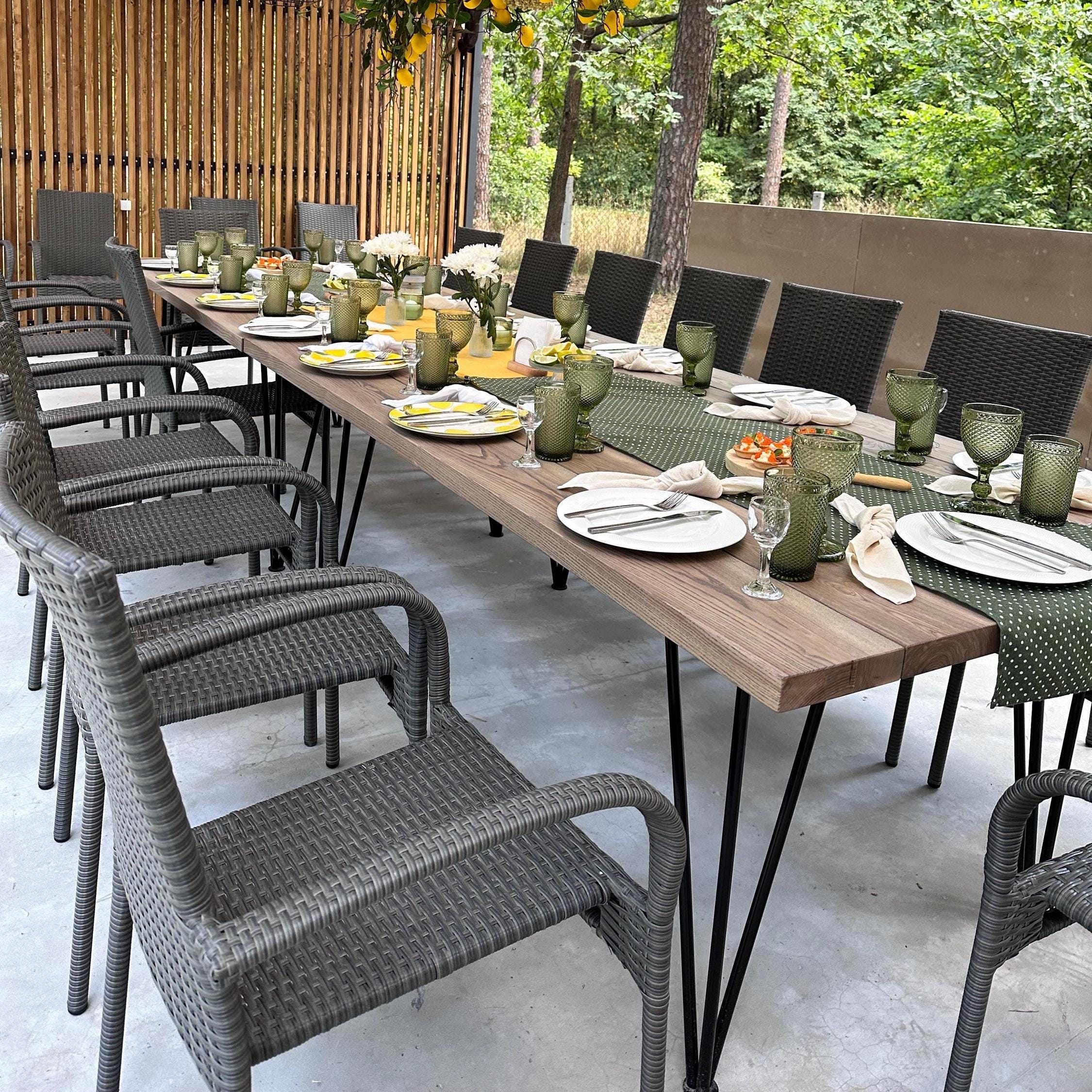 Outdoor Wood Dining Table, Rustic Patio Table, Furniture Gift - Etsy