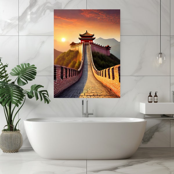 Chinese Wall Wander: Path Along a Chinese Wall Canvas Print