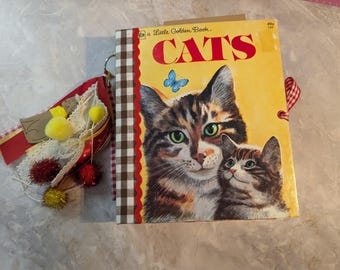 Little Golden Book, Cats, Junk Journal