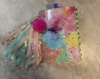 Girly Girl Themed Junk Journal, (Pink Closure)