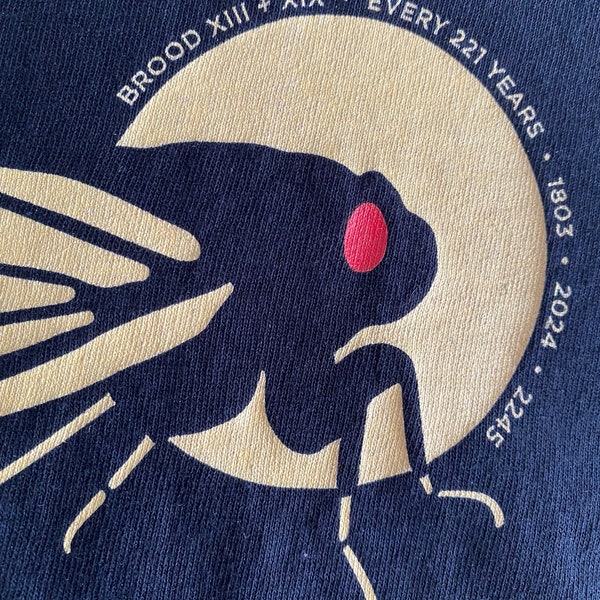 Cicada T-Shirt Historic Brood XIII + XIX - Available in Black, Dark Brown, Dark Heather, and Navy