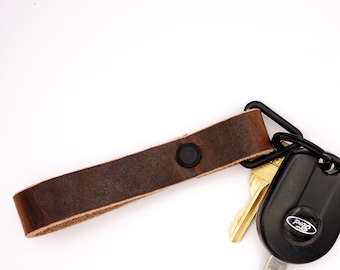 Porte-clés en cuir fait main | Porte-clés en cuir véritable | Porte-clés personnalisable
