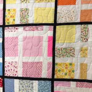Handmade Quilt Throw, blanket 59&quot;x80&quot;