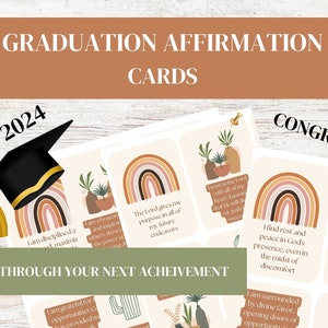 Tarjetas de afirmación boho para mujeres cristianas ideas de regalos de graduación para nuevos regalos de oración de enfermera graduada para compañeros de clase tarjetas de versículos bíblicos imprimibles