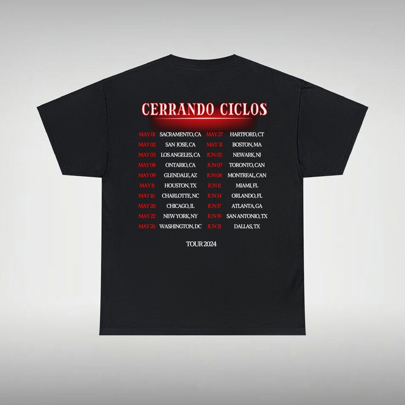 2024 Aventura Tour, Cerrando Ciclos, Concert Merch, Graphic Tshirt