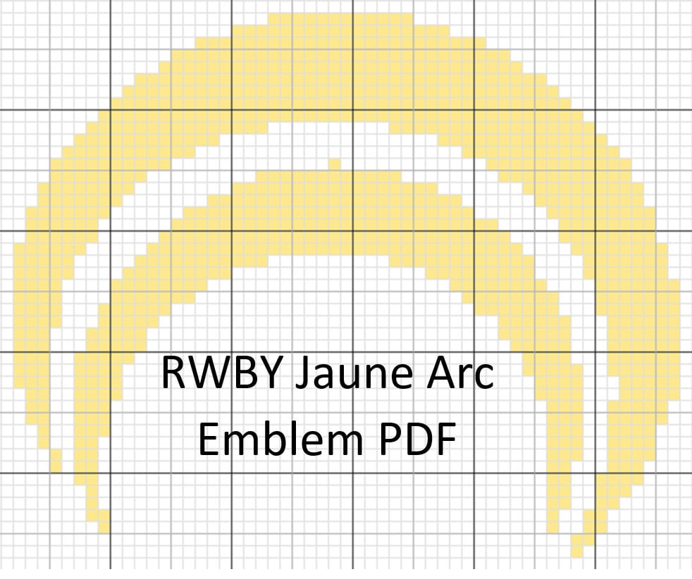 RWBY Jaune Arc Emblem - Digital Cross Stitch Pattern - Team JNPR