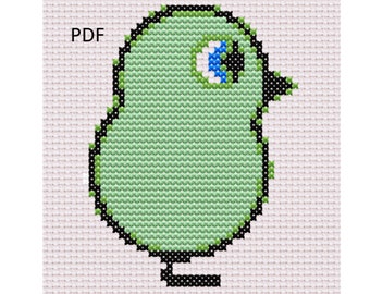 Duck Life 1 - Green Basic - Digital Cross Stitch Pattern