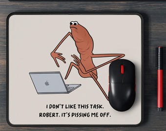 Marcus the Worm Mouse Pad, Funny VRChat Meme Desk Accessory