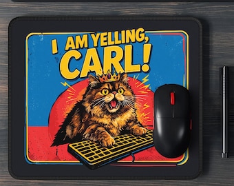 Princess Donut "I Am Yelling, Carl" Mouse Pad | Dungeon Crawler Carl Gaming Mouse Pad, LitRPG Desk Accessory