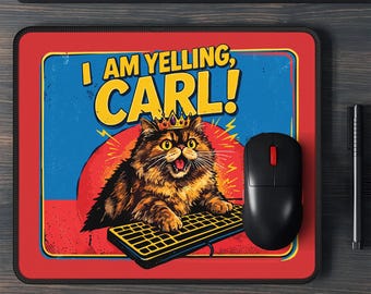 Princess Donut "I Am Yelling, Carl" Mouse Pad | Dungeon Crawler Carl Gaming Mouse Pad, LitRPG Desk Accessory