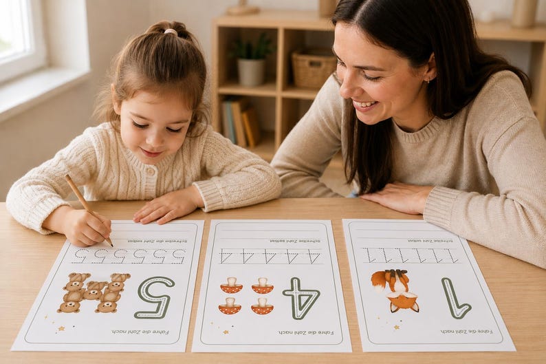 Tracing Numbers 1-10 Montessori PDF | Learning to Write Numbers ...