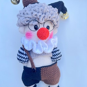 Crochet clown dolls/ Amigurumi Clown/ Funny clown doll/ brown clown doll/ pink clown doll/ rainbow clown doll/Quirky Clown/ Clown gifts