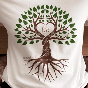 聖霊の果実Tシャツ - クリスチャンTシャツ - 信仰に基づいたシャツ - 宗教的なアパレル - インスピレーションを与えるギフト、クリスチャンTシャツ、インスピレーション