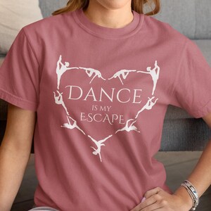 Dance T-Shirt, Dance is My Therapy Shirt, Girls Dance Shirt, Pink Dance Tee, Dancer Gift, Dance Apparel - Unisex Tee, Dance Clothing, Dance