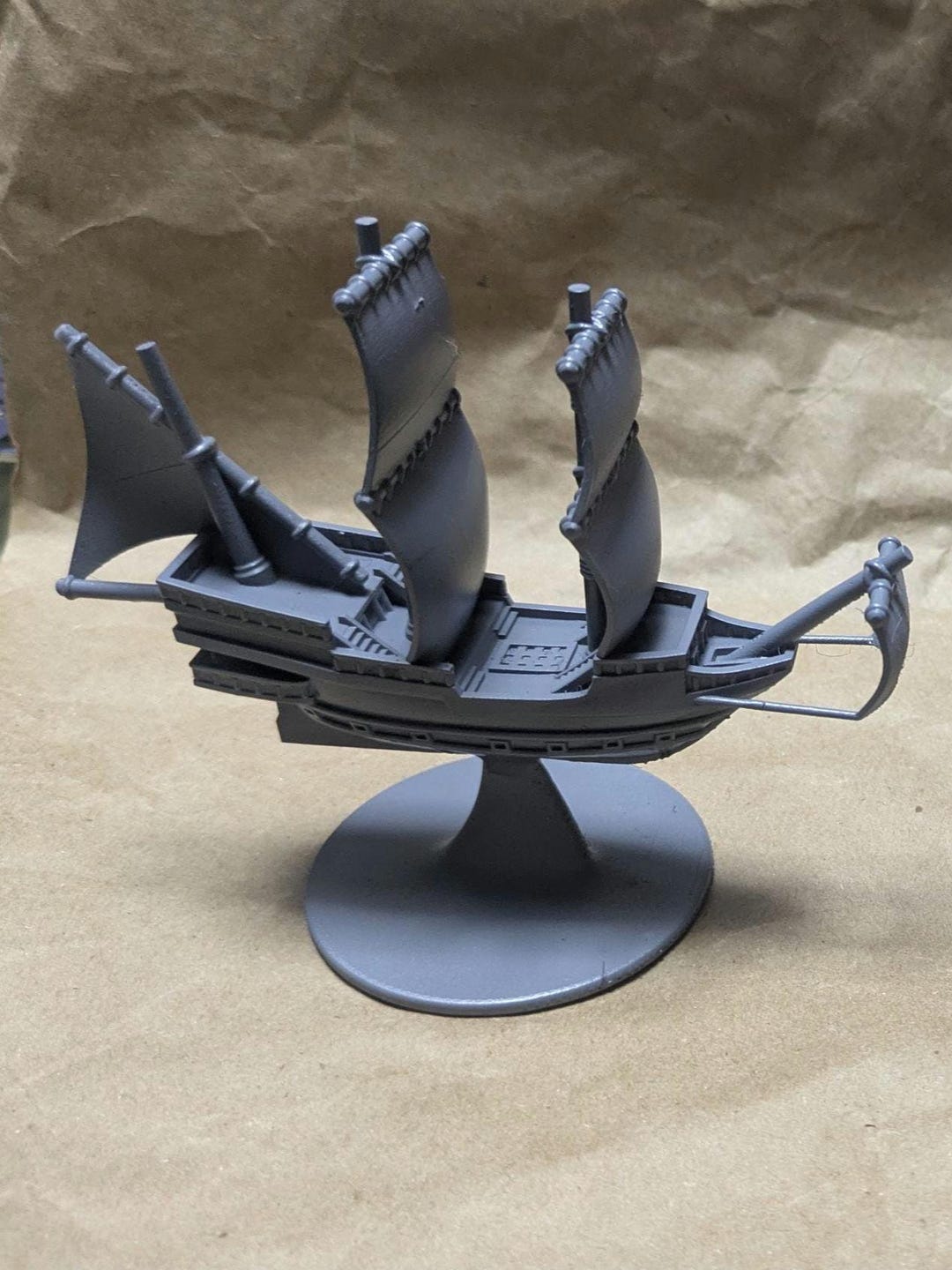 3dprinted Galleon Ship Miniature Preprimed Tabletop RPG Accessory