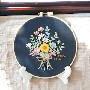 Flowers Embroidery Design Kit Hand Embroidery, Needlework Kits, Embroidery Art Kit Cross Stitch, Flowers Embroidery Designs,Wild Flower