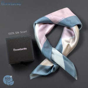Mulberry Silk Scarf: 20x20 Square - Neck Scarf, Hair Wrap, Bag Accessory