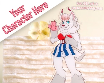 Custom Acrylic Standee | Your Character Here | YCH Furry Merch