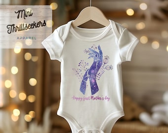 Moederdag Speciale Holding Hands-editie | Perfect Moederdagcadeau | Schattige Onesie® | Moederdag Onesie® | Onze eerste moederdag