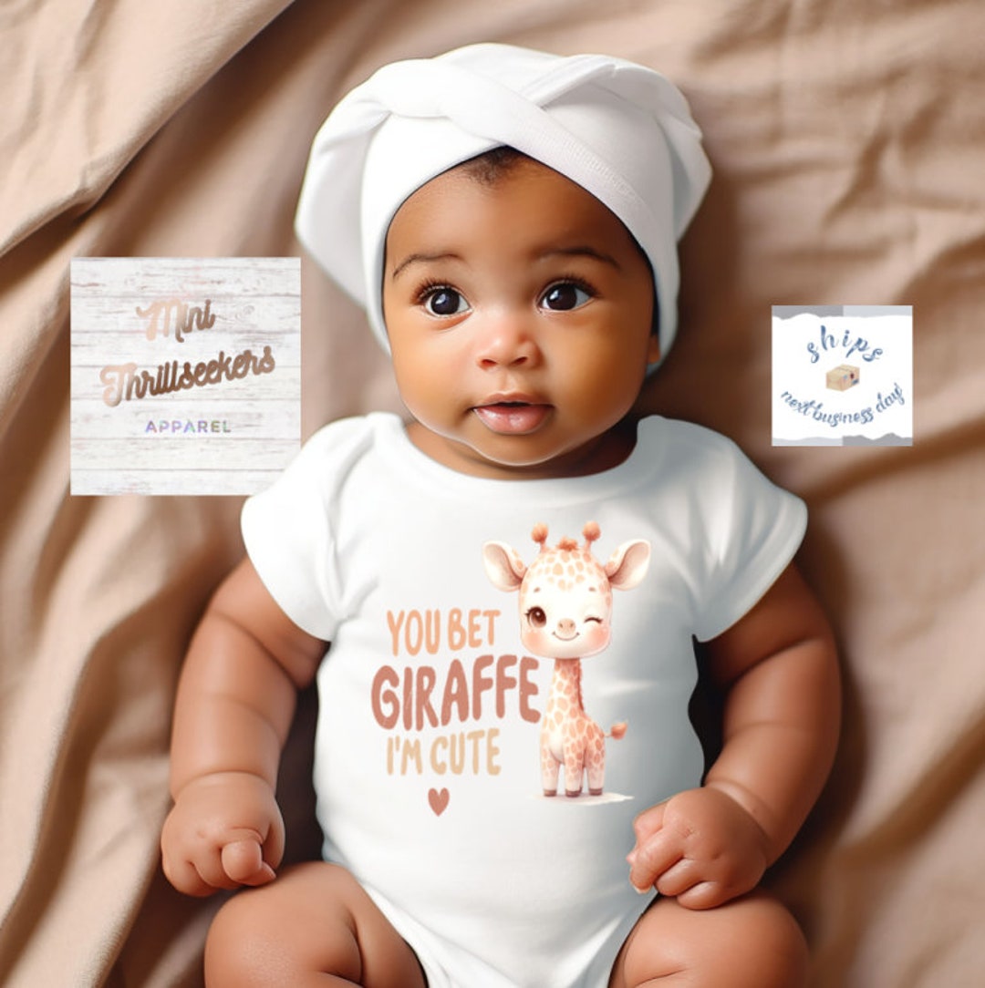 You Bet Giraffe I'm Cute Onesie ® Summer Clothes Great Baby Gift Etsy