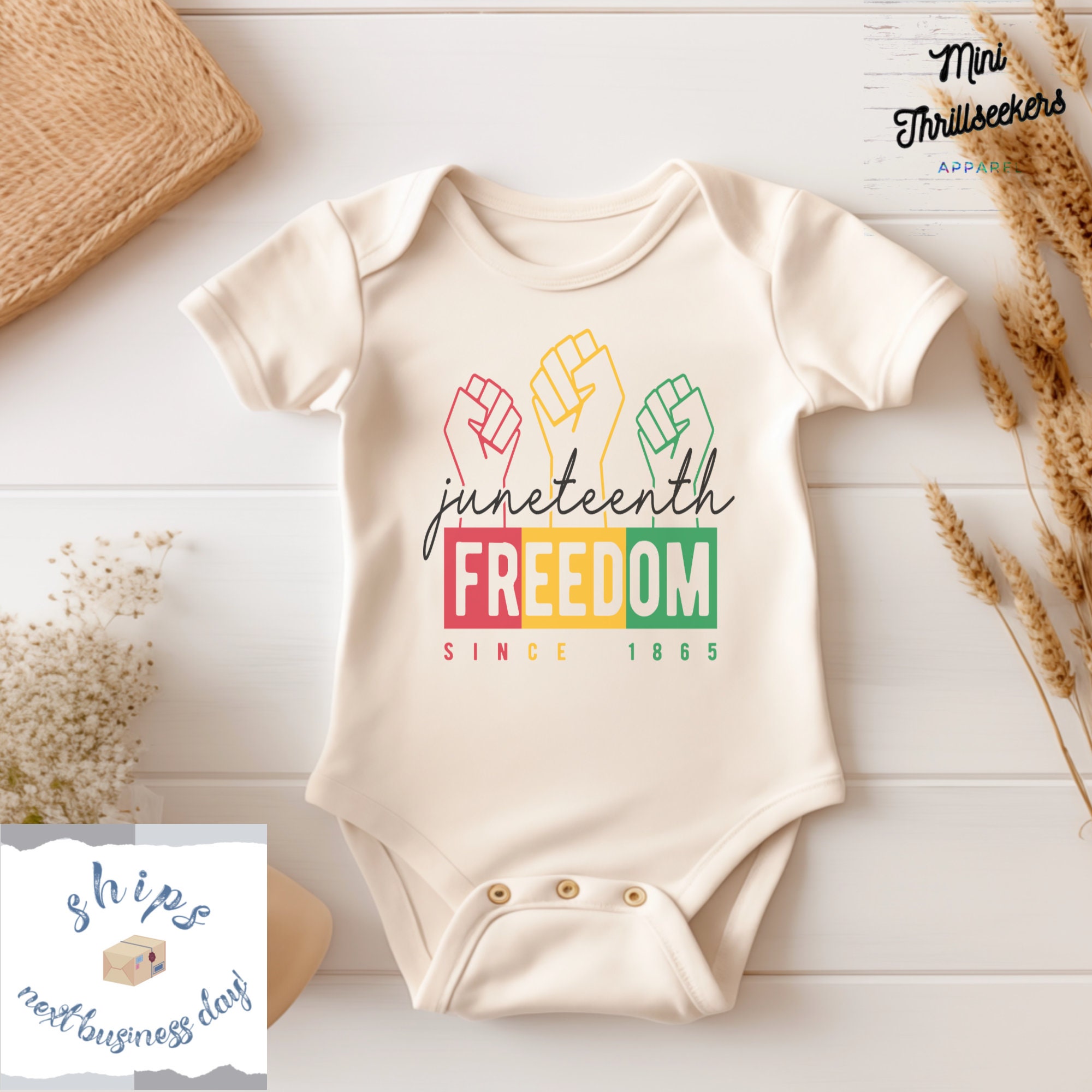 Mini Thrillseekers Juneteenth | Juneteenth Onesie | Baby