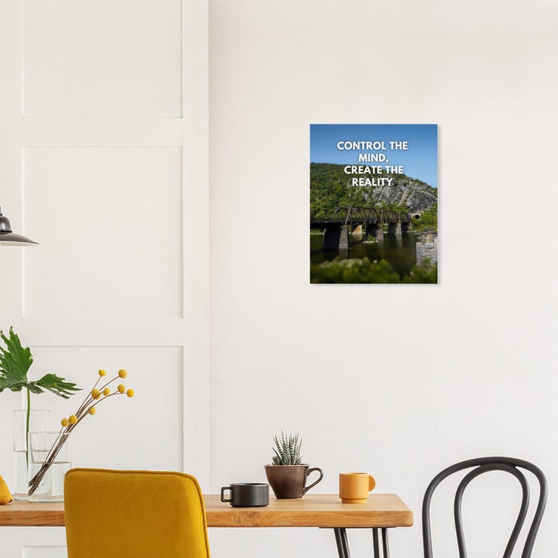 Control the Mind, Create the Reality" Poster – Motivational Wall Art ...