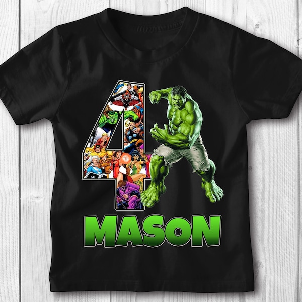 Hulk birthday shirt, personalized gift, birthday, custom shirt, birthday gift, custom, birthday shirt, The incredible Hulk, Hulk