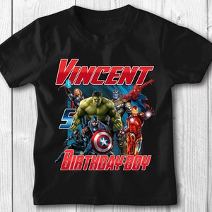 Avengers birthday shirt, personalized gift, birthday, custom shirt, birthday gift, custom, birthday shirt, Avengers birthday, avengers