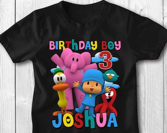 Pocoyo birthday shirt, personalized gift, birthday, custom shirt, birthday gift, custom, birthday shirt, birthday, Pocoyo Birthday, Pocoyo