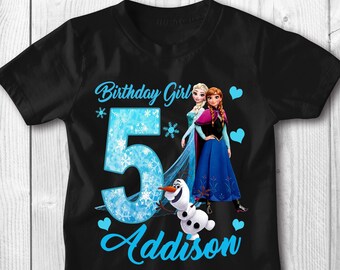 Frozen birthday shirt, personalized gift, birthday, custom shirt, birthday gift, custom, birthday shirt, Frozen birthday, Frozen