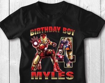 IronMan birthday shirt, personalized gift, birthday, custom shirt, birthday gift, custom, birthday shirt, Ironman