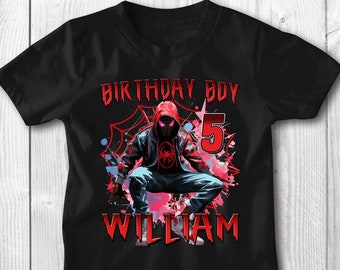 Personalized Miles Morales Birthday Shirt: Custom Cotton Gift
