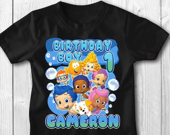 Personalized Bubble Guppies Birthday Shirt: Custom Name & Age