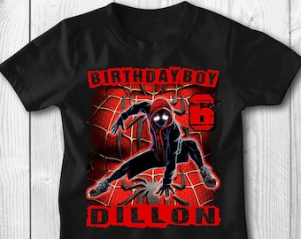 Miles Morales birthday shirt, personalized gift, birthday, custom shirt, birthday gift, custom, birthday shirt, Miles Morales