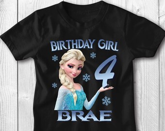 Frozen birthday shirt, personalized gift, birthday, custom shirt, birthday gift, custom, birthday shirt, Frozen, Elsa
