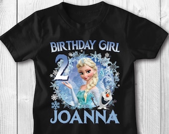 Frozen birthday shirt, personalized gift, birthday, custom shirt, birthday gift, custom, birthday shirt, Frozen, Elsa