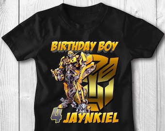 Bumblebee birthday shirt, personalized gift, birthday, custom shirt, birthday gift, custom, birthday shirt, Bumblebee, Transformers